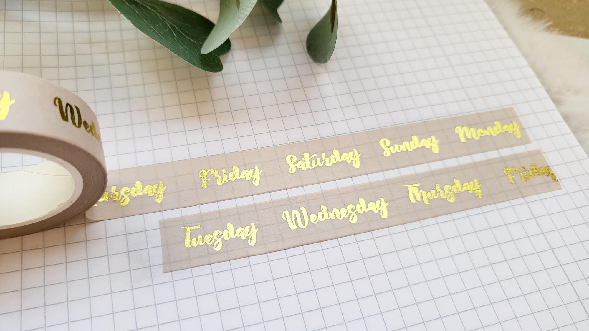 Washi Tape Weekdays